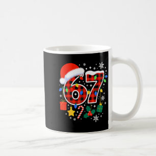 67 Christmas Red Plaid 6 7 Six Seven Boys  Coffee Mug