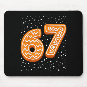 67 Christmas Snow 6 7 Gingerbread Six Seven Xmas Mouse Mat