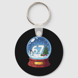 67 Christmas Snow Globe Funny Six Seven Meme  Key Ring