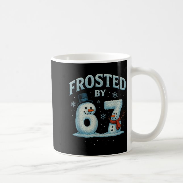 67 Christmas Snowman 6 7 Internet Meme Xmas 67  Coffee Mug (Right)