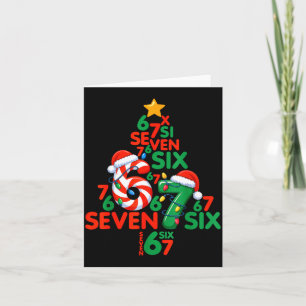 67 Christmas Tree Candy Cane Holiday Six Seven Mem Card