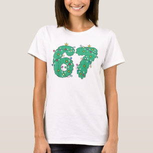 67 Christmas Tree for Kids Boys Girls Meme Six Sev T-Shirt
