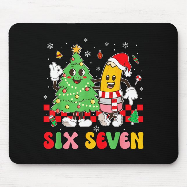 67 Christmas Tree Pencil School Teacher Xmas Holid Mouse Mat (Front)