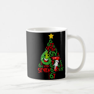 67 Christmas Tree Xmas Holiday Six Seven Meme Brai Coffee Mug