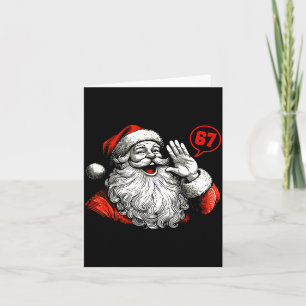 67 Christmas Vintage Funny Santa Six Seven Meme Br Card