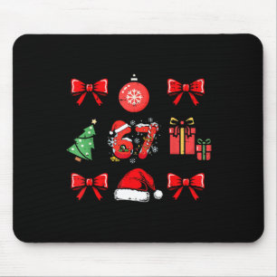 67 Coquette Christmas Funny 6 7 Meme Men Women Kid Mouse Mat