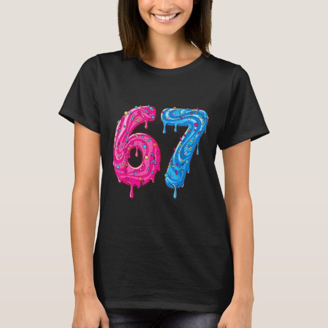 67 Costume Six Seven Meme Number 6 7 On It Youth T T-Shirt (Front)