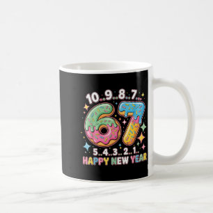 67 Countdown Happy New Year 2026 Funny Donut Numbe Coffee Mug