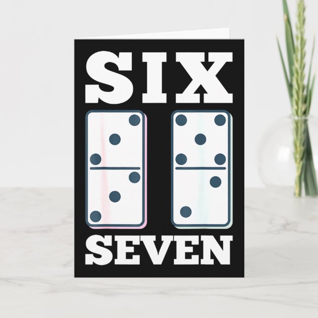 67 Counting Dominos Blocks Mathematics Teacher Vin Card (Front)