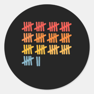 67 Counting Math Teacher Mathematics 67th Number Classic Round Sticker