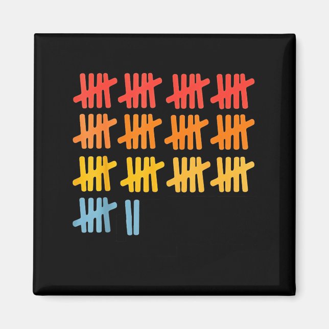 67 Counting Math Teacher Mathematics 67th Number  Magnet (Front)