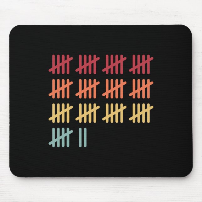 67 Counting Math Teacher Mathematics 67th Number V Mouse Mat (Front)