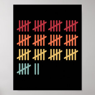 67 Counting Math Teacher Mathematics 67th Number V Poster