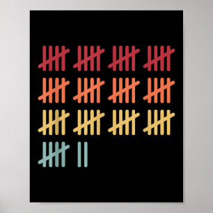 67 Counting Math Teacher Mathematics 67th Number V Poster