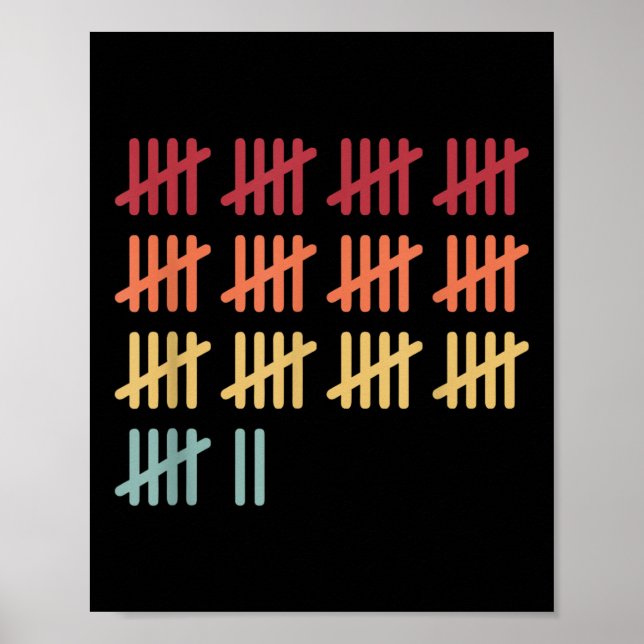67 Counting Math Teacher Mathematics 67th Number V Poster (Front)