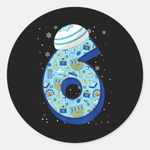 67 Couple Hanukkah Matching Six Seven Meme Jewish Classic Round Sticker