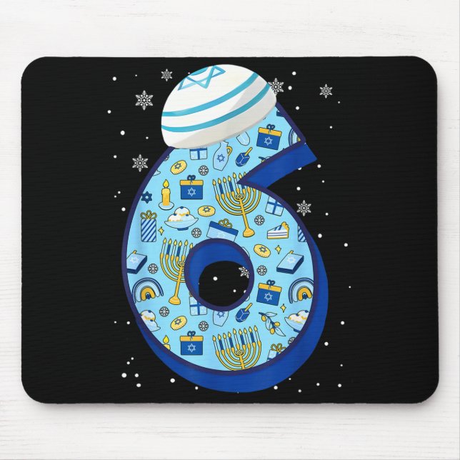 67 Couple Hanukkah Matching Six Seven Meme Jewish  Mouse Mat (Front)