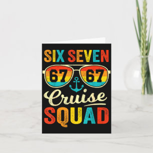 67 Cruise Squad 2025 Funny Kids Cruise Meme Matchi Card