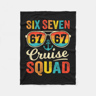 67 Cruise Squad 2025 Funny Kids Cruise Meme Matchi Fleece Blanket