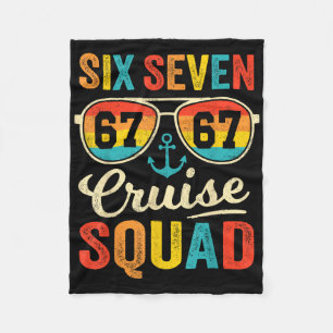 67 Cruise Squad 2025 Funny Kids Cruise Meme Matchi Fleece Blanket