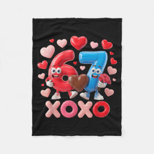67 Cute Six Seven Gen Meme Couple Anniversary Vale Fleece Blanket