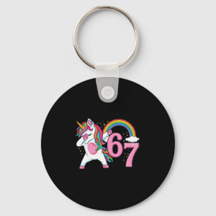 67 Dabbing Unicorn For Girls Six Seven Meme Kids W Key Ring