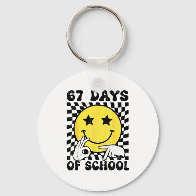67 Day Of School Teacher Kids Six Seven Meme 6 7 G Key Ring (Front)