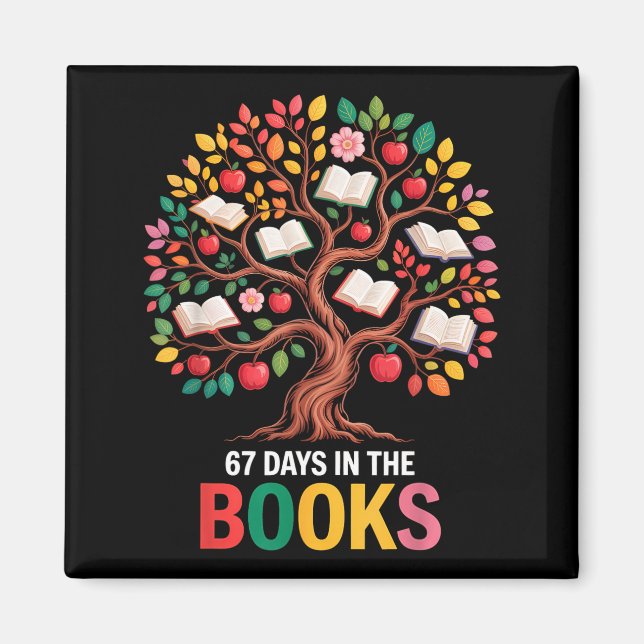 67 Days In The Books Reading Teacher 67th Day Of S Magnet (Front)