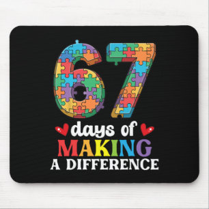 67 Days Making A Difference Autism Awareness Speci Mouse Mat