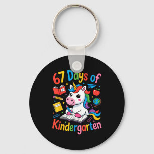 67 Days Of Kindergarten Cute Unicorn For Teachers Key Ring