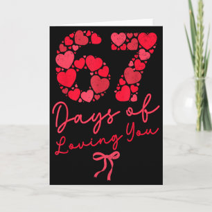 67 Days Of Loving You Valentine Day Couple Coquett Card
