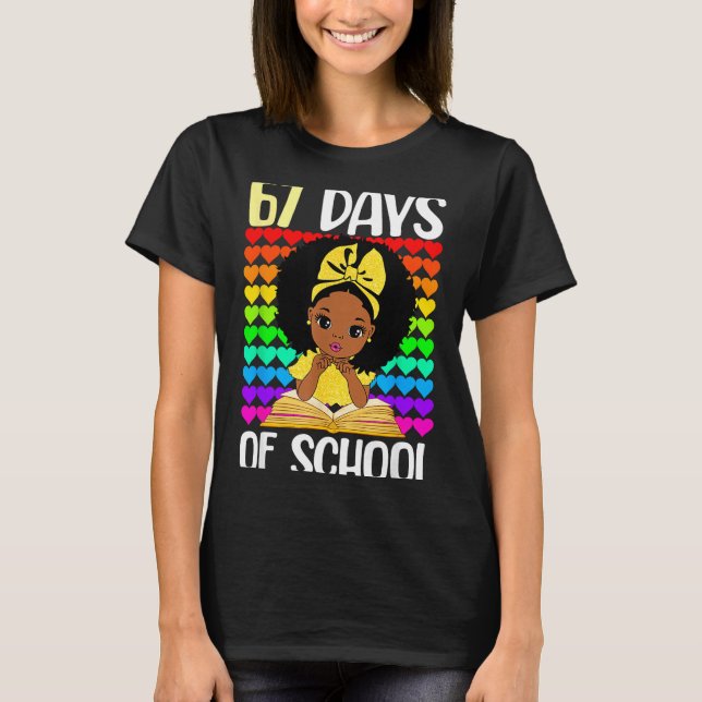 67 Days Of School 67th Day Smarter Six Seven Melan T-Shirt (Front)