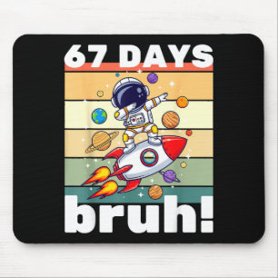 67 Days Of School Bruh Funny Meme Kids Dabbing Ast Mouse Mat