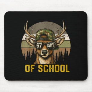 67 Days Of School Deer Hunting Boy Camo Boy Girl T Mouse Mat