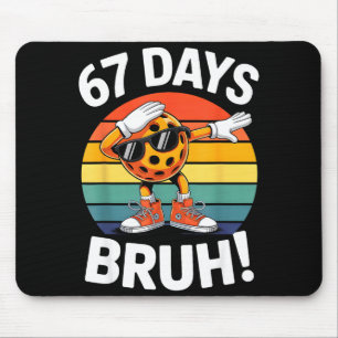 67 days of school funny bruh teacher kids dabbing mouse mat