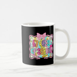 67 Days Of School Girls Coquette Bow 67th Day Of S Coffee Mug