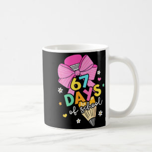 67 Days Of School Girls Coquette Bow 67th Day Of S Coffee Mug