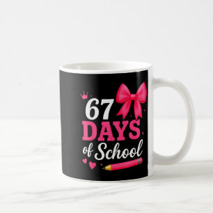 67 Days Of School Girls Coquette Bow 67th Day Of S Coffee Mug