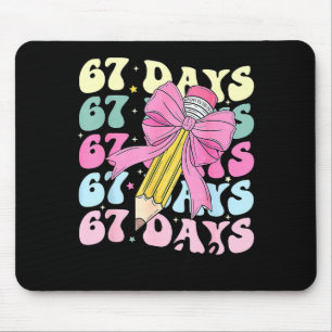 67 Days Of School Girls Coquette Bow 67th Day Of S Mouse Mat