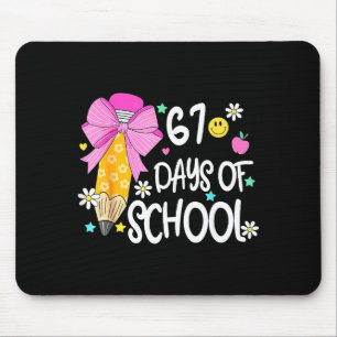 67 Days Of School Girls Coquette Bow 67th Day Of S Mouse Mat