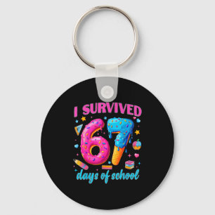 67 Days Of School I Survived Teachers Students 100 Key Ring