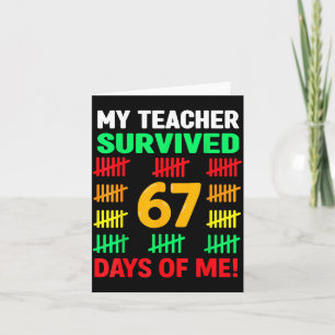 67 Days Of School Kids 67 Shirt Boys 6 7 Shirt Boy Card