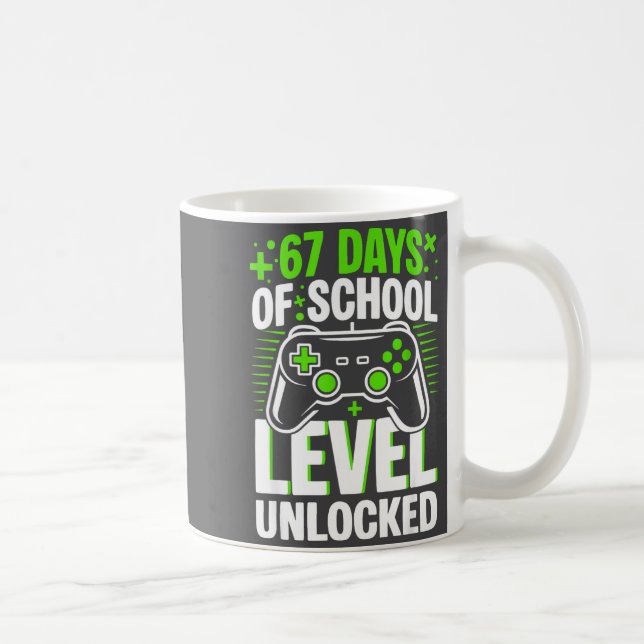 67 Days Of School Level Unlocked 67 Meme Gamer  Coffee Mug (Right)