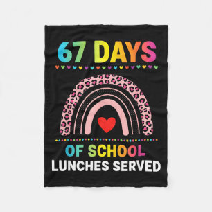 67 Days Of School Lunches Served 6 7 Meme Rainbow  Fleece Blanket