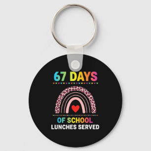 67 Days Of School Lunches Served 6 7 Meme Rainbow Key Ring