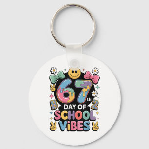 67 Days Of School Meme100th Day Of School Vibes Pi Key Ring