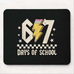 67 Days Of School Meme Slang Abcd Rock Boys Girls Mouse Mat