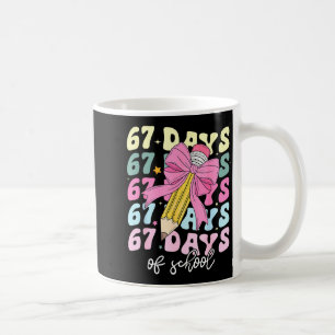 67 Days Of School Pencil Coquette Bow 67th Day Of Coffee Mug