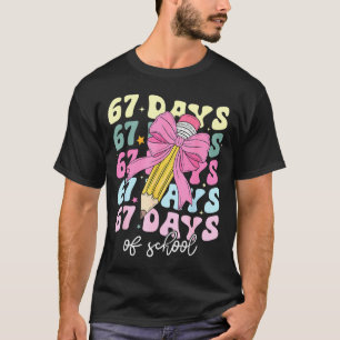 67 Days Of School Pencil Coquette Bow 67th Day Of T-Shirt