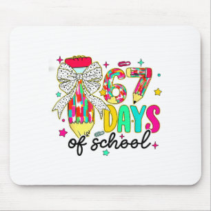 67 Days Of School Pencil Coquette Teacher Student Mouse Mat